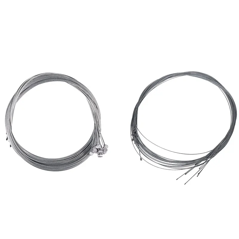 

10Pcs 1.75M Bike Cycling MTB Brake Inner Wire Cable & 10 Pcs Shifter Shift Cable Bowden Bike Racer 190Cmx1.2Mm Silver