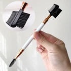 Многофункциональный двухсторонний инструмент для макияжа, кисть для ресниц, расческа для бровей, растушевка, деревянная ручка, кисти для макияжа, инструменты