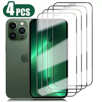 4pcs full cover screen protectors for iphone 13 11 12 pro max mini 13pro 12pro 11pro xs max x xr se 6s 8 7 plus tempered glass