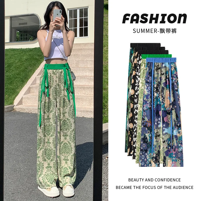 

Summer Women Pants Trousers Y2k Clothes Loose Polyester High Blended Pants Capris Zevity Traf Official Store The New Listing