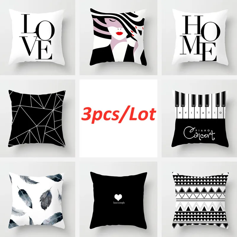 3 шт./лот Геометрическая любовь домашняя наволочка диванная кровать декоративная