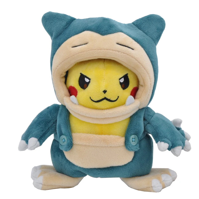

Pokemon Figure Anime Plush 20CM Kawaii Pikachu Snorlax Cross Dressing Series Cute Stuffed Doll PP Cotton Toys For Birthday Gifts