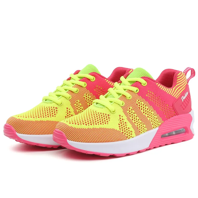 

Women Shoes Flying Woven Lightweight Casual Shoes Mesh Breathable Sneakers Color Matching Outddor Running Shoes Zapatillas Mujer