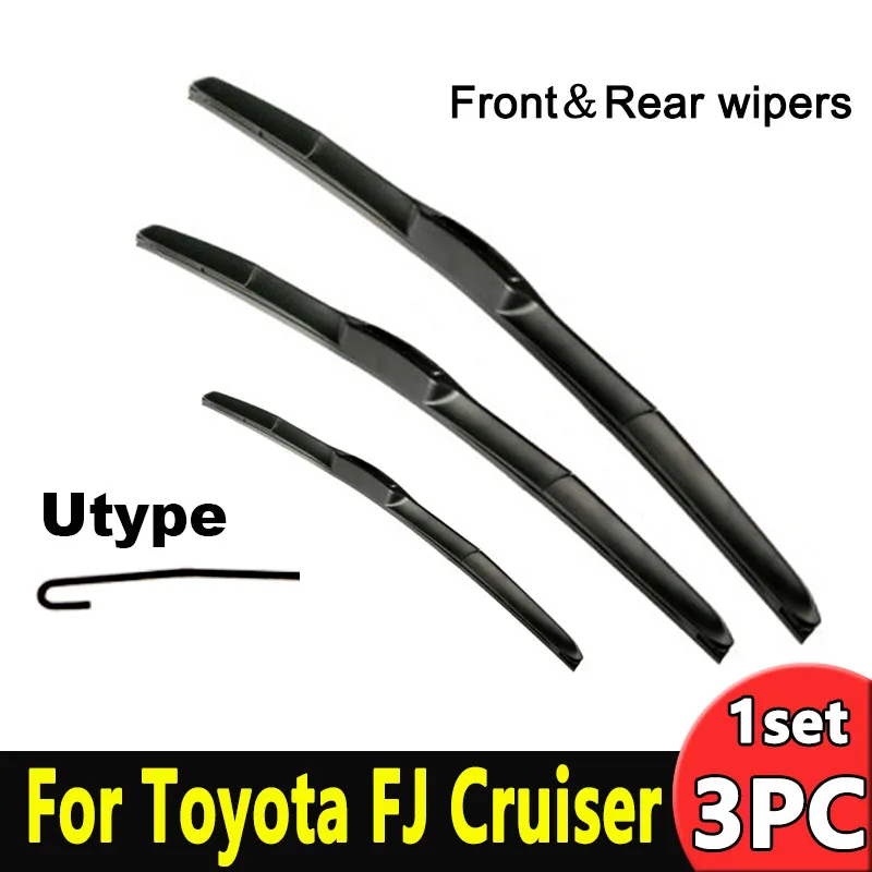 

Wiper 3Pcs Front Wiper Blades Set For Toyota FJ Cruiser 2006 - 2023 Windshield Windscreen Window Rain Brushes 14"16"14"