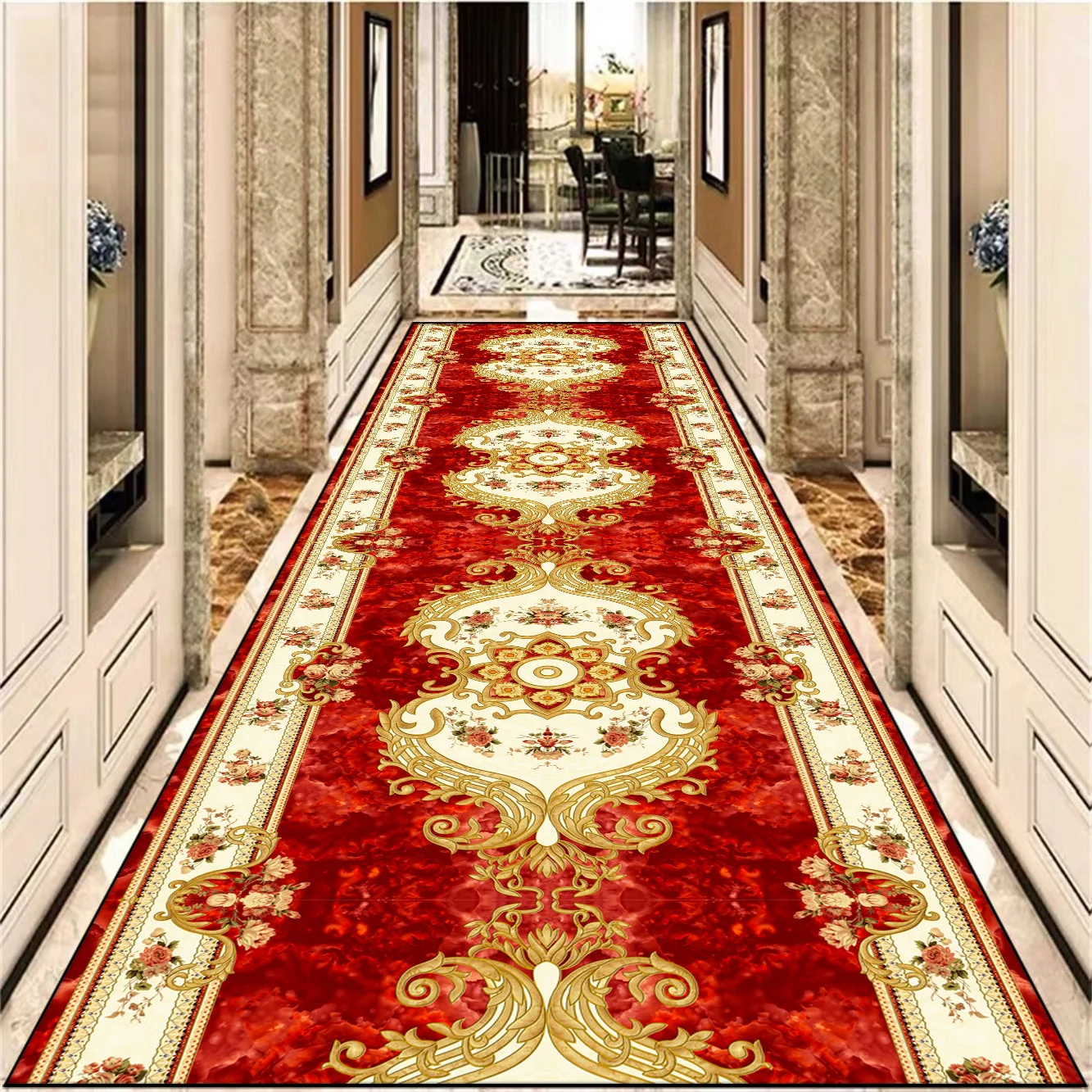 Европейский декоративный длинный ковер для коридора великолепный рандомный