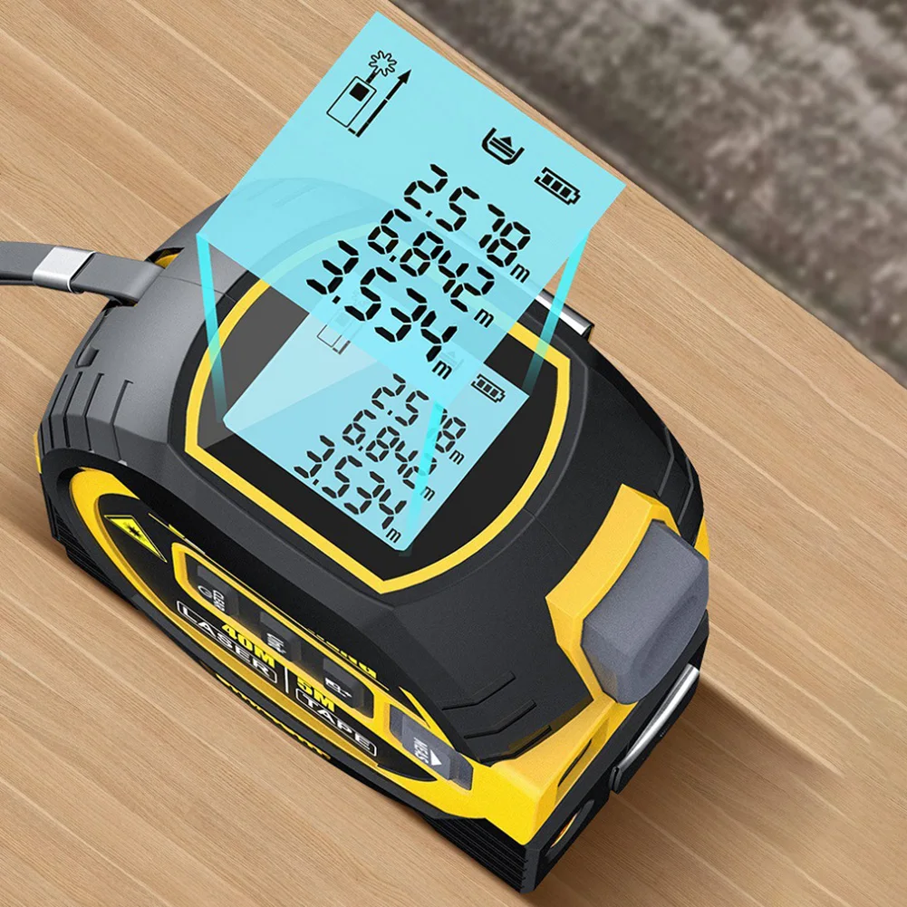 

Portable Rangefinder Digital Tape Measuring HD Digital Display Tape Measure Ruler High Precision Building Measurement Device