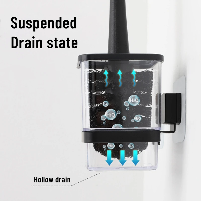 

Toilet Brush Toilet Bowl Brush Durable Brush Head Bristles Deep Cleaning Non-Slip Long Handle Toilet Brush and Holder Y5GB