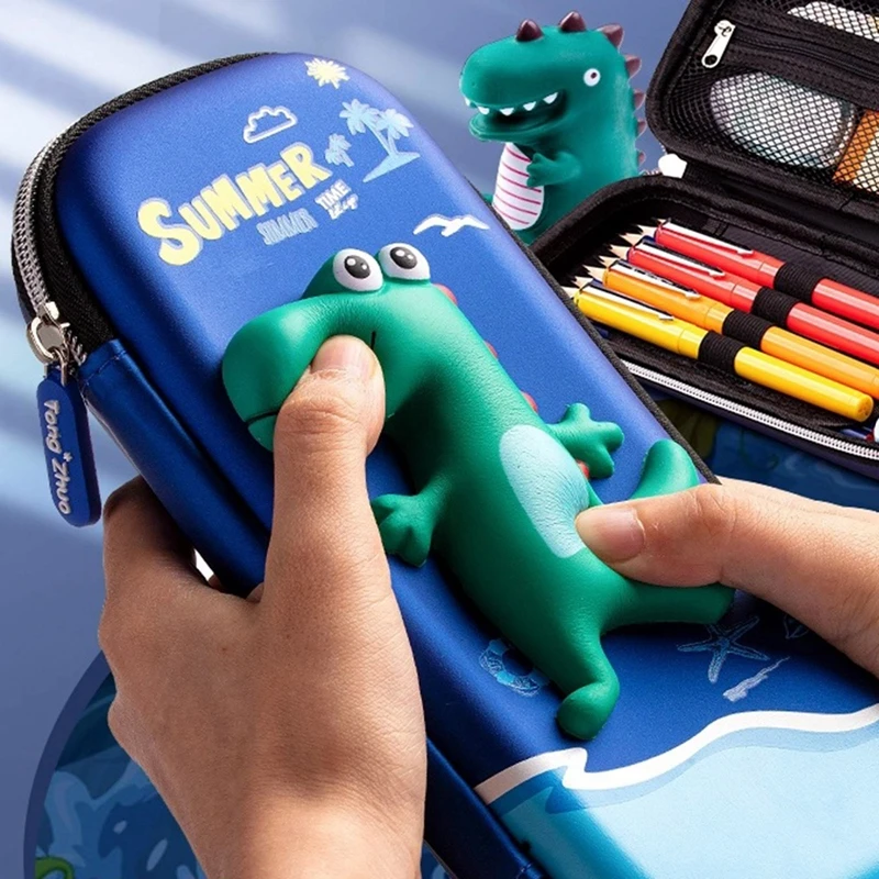 

3D чехол для карандашей, милый пенал для канцелярских принадлежностей, пенал из ЭВА, Мультяшные животные, чехол для ручек, чехол для карандаш...