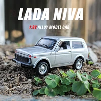 132 russian lada niva metal vehicle alloy model car miniature diecast toy car high simulation sound and light childrens gift