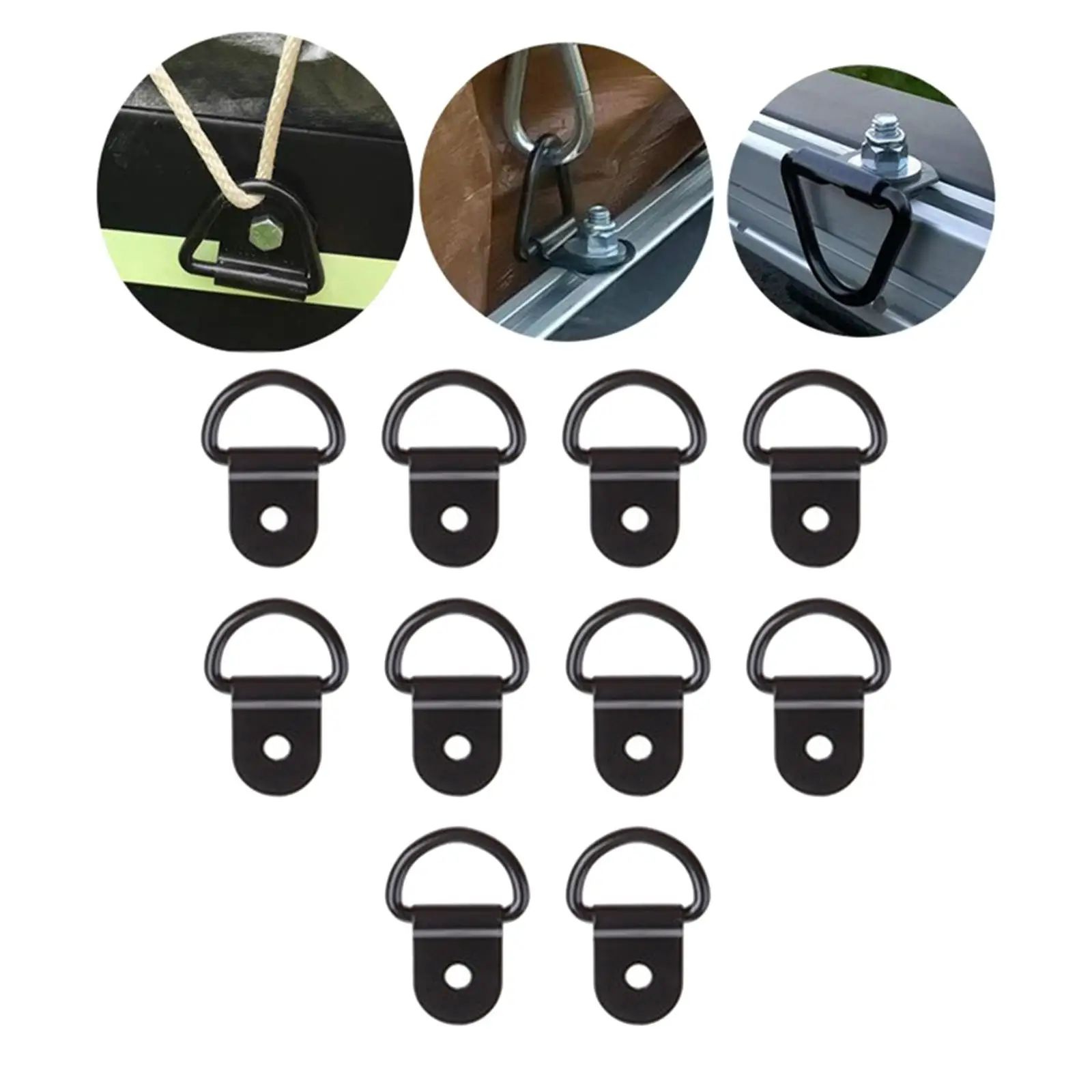 10 Pieces D Ring Tie Down Anchors Lashing Fit for Car RV Cargo SUV Loads On Case | Auto Fastener &amp Clip