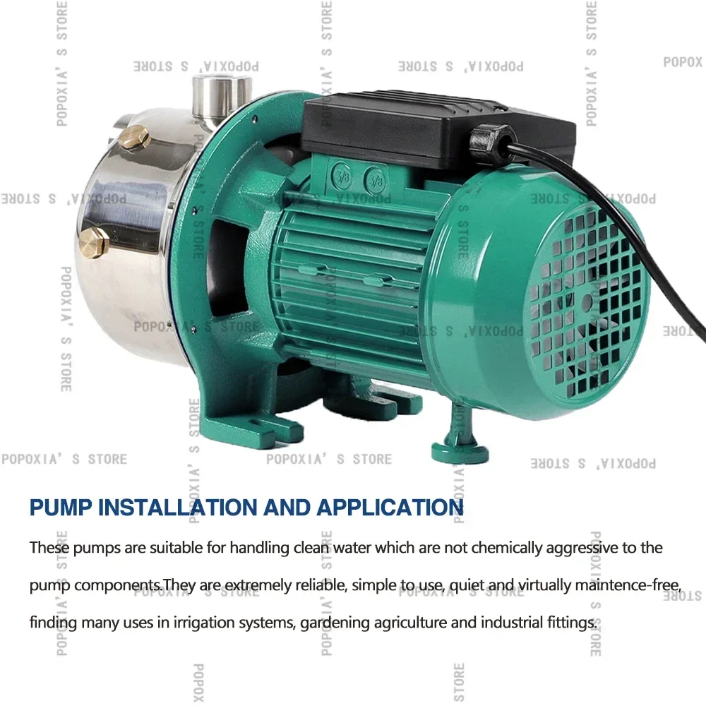 Водоструйный насос высокого давления из нержавеющей стали 0 5 л.с./0 75 л.с./1 л.с. 1