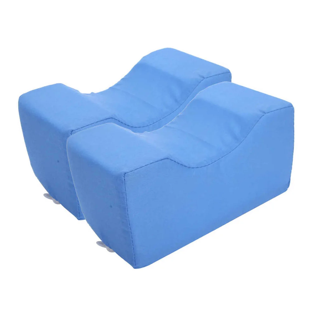 

2Pcs Wedge Pillow Orthopedic Knee Pillow Legs Pillows Legs Bolste Elevator Support Pillow Nursing Cushions ( Sky- blue )