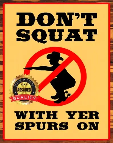 Ковбой-не приседайте с вашим шпором-металлический Пивной знак