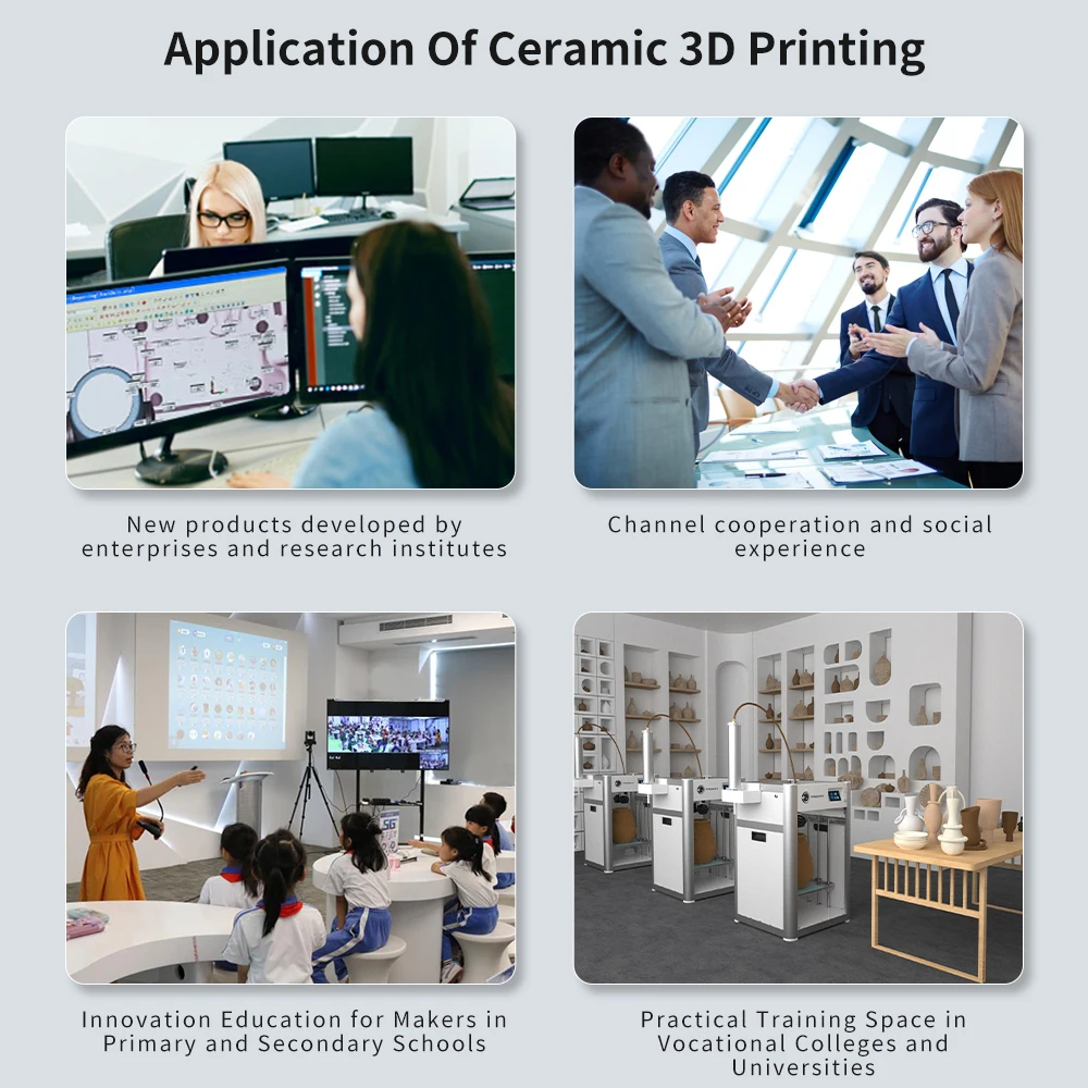 Фото Полностью закрытый 3D-принтер MOORE-X2540 для глины и керамики, область печати 255*255*400 мм, автоматическое выравнивание, прямой экструдер, комплект 3D-принтера №3