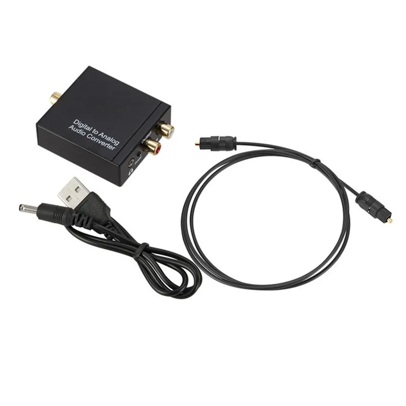 

Protable 3.5mm Jack Coaxial Optical Fiber Digital To Analog Audio AUX RCA L/R Converter SPDIF Digital Audio Decoder Amplifier