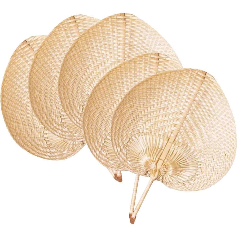 

5pcs Weaving Fans Fans Farmhouse Wall Hanging Fan Ornaments