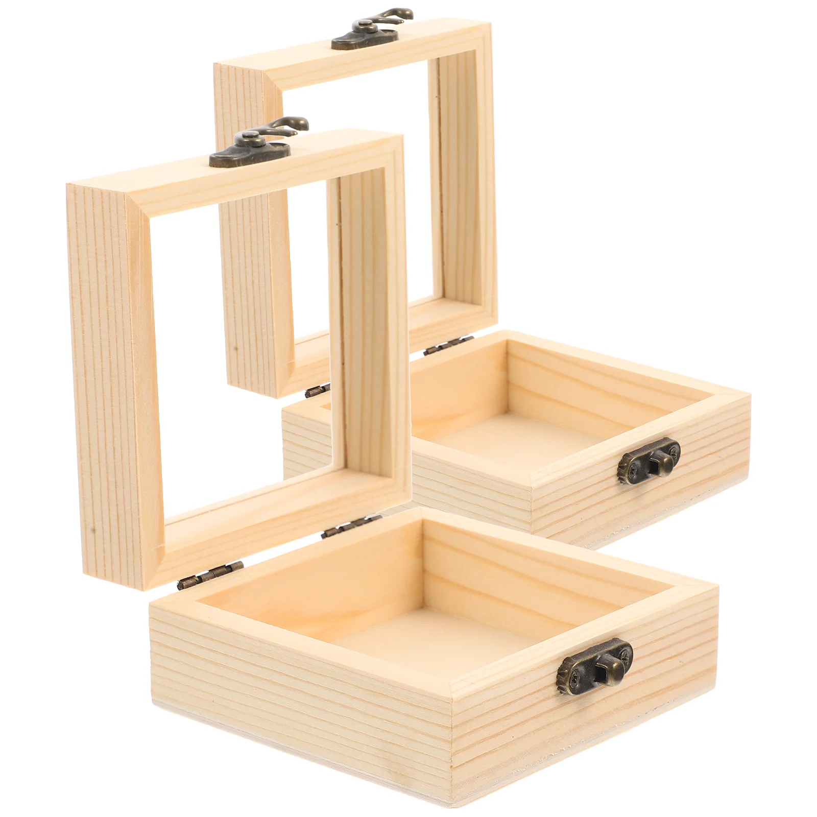

Box Wooden Gift Trinket Storage Jewelry Unfinished Treasure Wood Memory Weddingfavor Vintage Hinged Decorative Bridesmaids Party