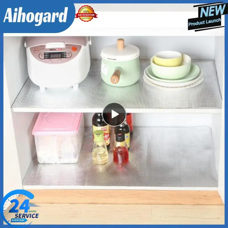 Oil Stain Cabinet Mat Solid Color Cabinet Pad Moisture Proof Waterproof Drawer Pad For Refrigerator Non-slip Kitchen Mat