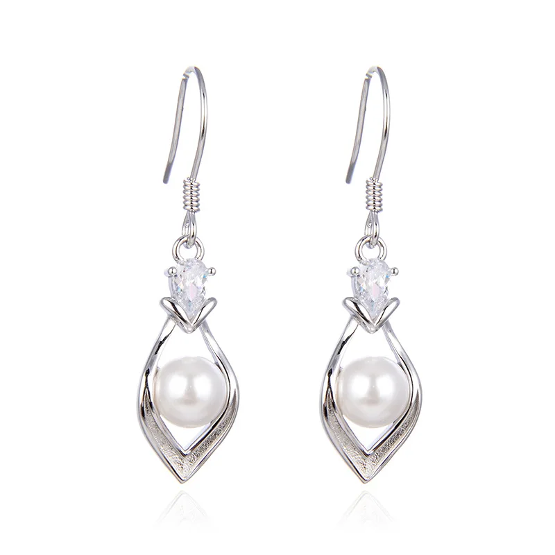 

Fashion Women's Ear Jewelry s925 Silver Inlaid Ear Studs Personalized Earbone Studs LB95