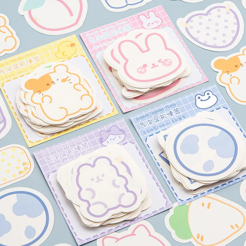 

90 Sheets Kawaii Japanese Cartoon Memo Pads Cute Animals N Times Sticky Notes Notepad School Office Stationery Supply Papeleria
