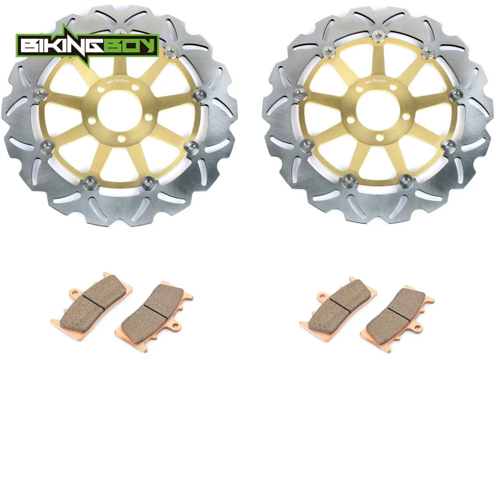 Передние тормозные диски BIKINGBOY роторные + колодки Ninja ZX9R 96 97 ZX7R 96-03 ZX12R 00-03 01 средний