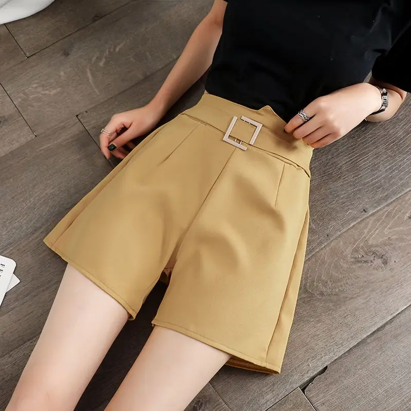 Boxer Short Pants for Women To Wear Mini Yellow Womens Shorts XL Trend 2023 Youthful Fashion Classic Y2k Harajuku Elegant Normal