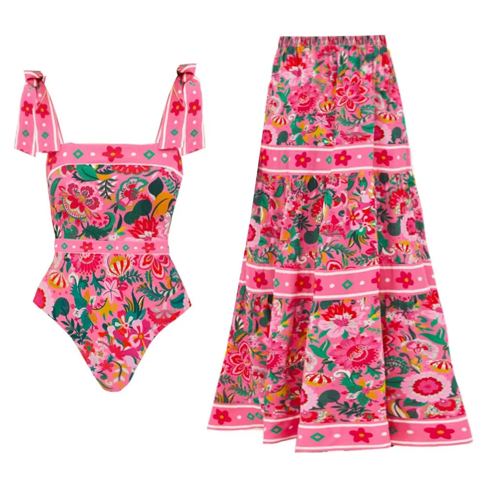 Купальник с цветочным принтом NameIsNotDefined