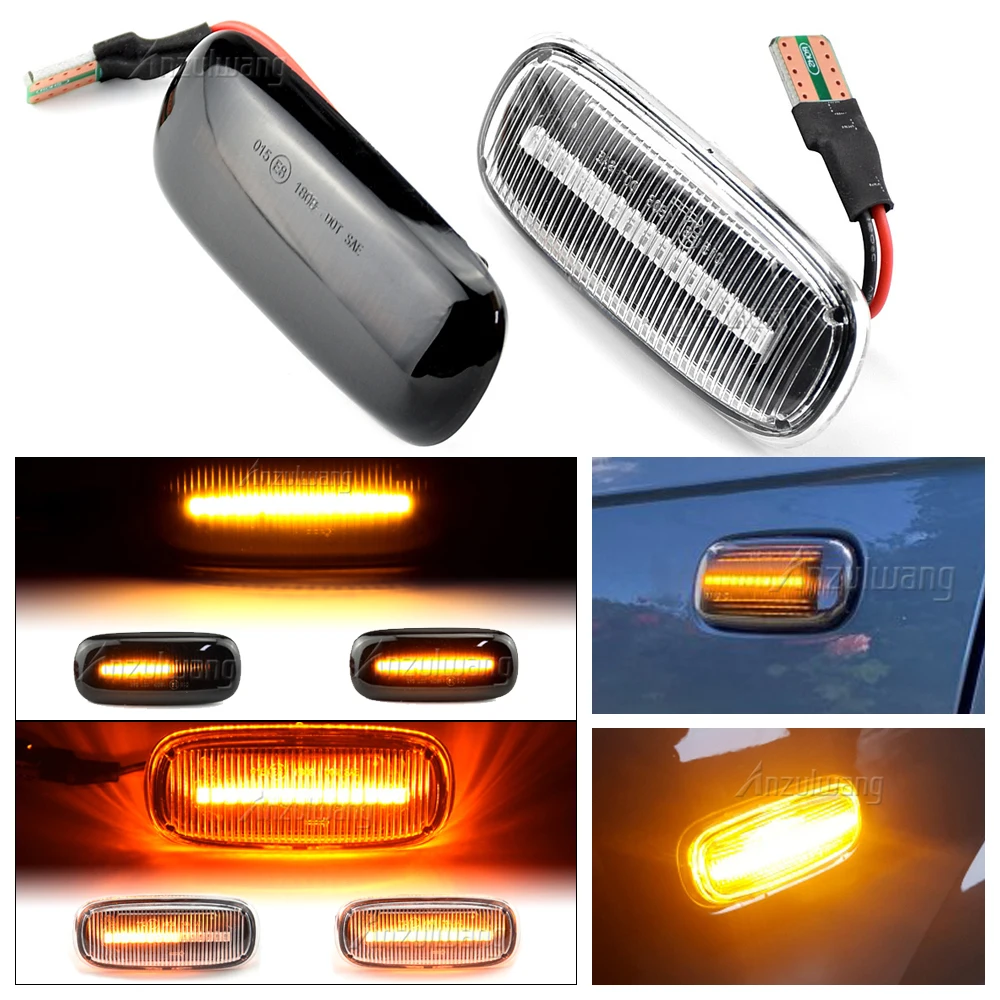 

2X LED Dynamic Side Marker Turn Signal Lights Indicator Lamps 8n0 949 127a For Audi A3 S3 8L 00-03 A8 D2 TT 8N 00-06