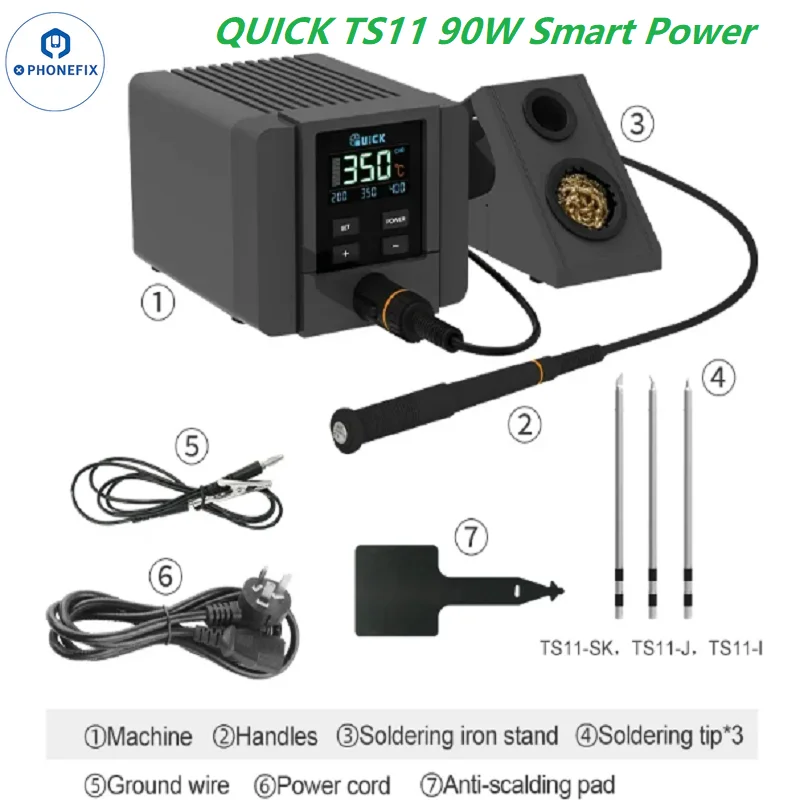 Паяльная станция QUICK TS11 умный наконечник для паяльника с цветным HD экраном