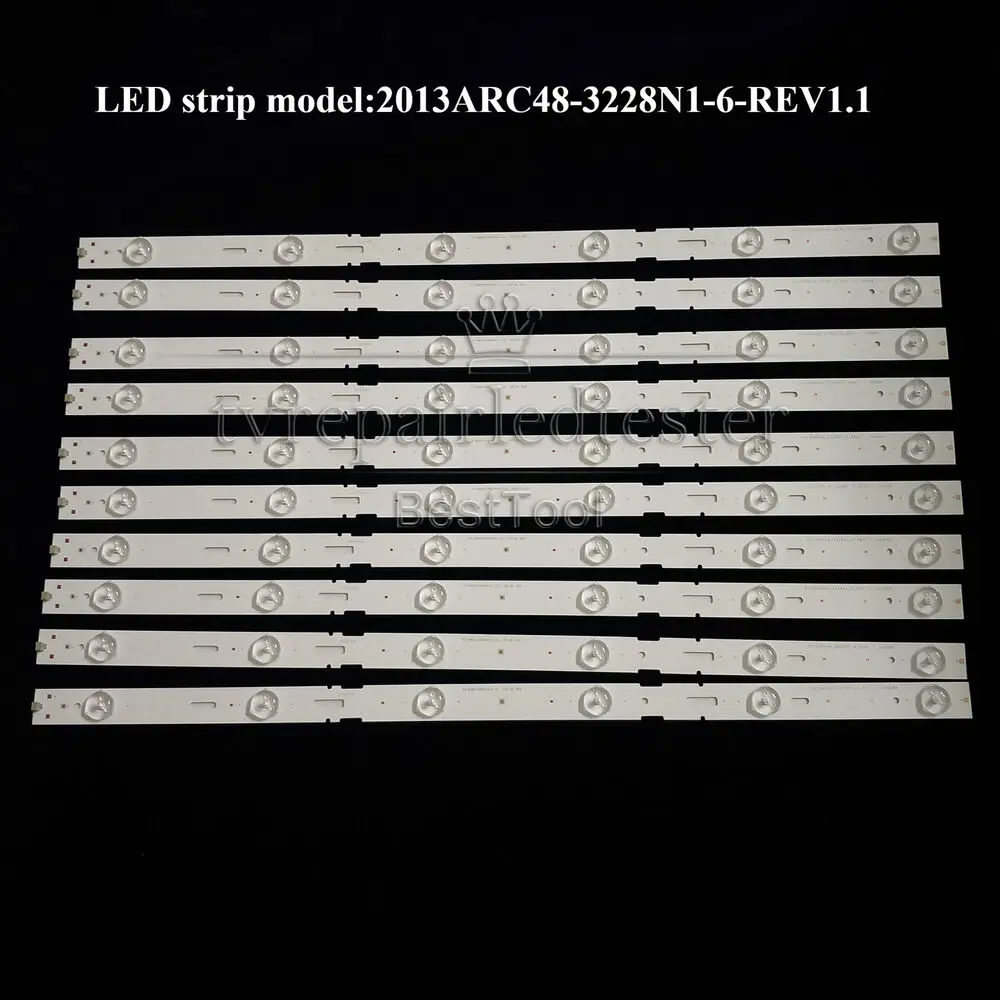 

10pcs LED Strip Replacement for Samsung 2013ARC48 3228N1-6-REV1.1 48VLE5421BG