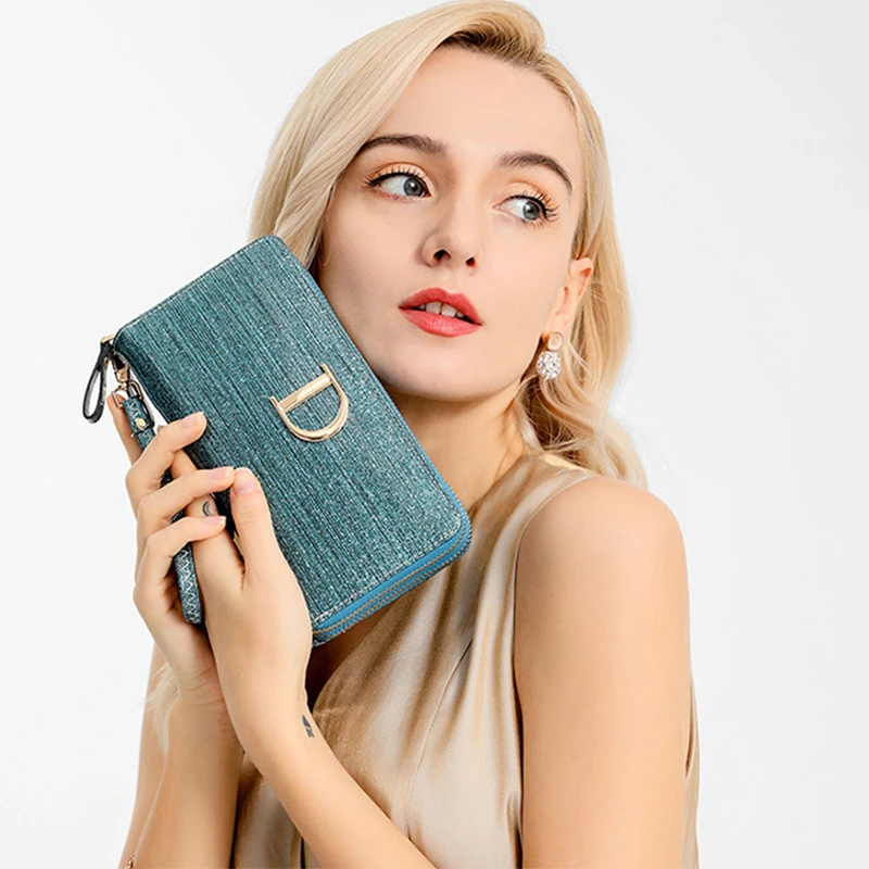 

Women's Luxury Long Multi-Function Casual Wallet Multi Card Slot Card Holder Zipper Purse Clutch PU Money Bag Coin Purses