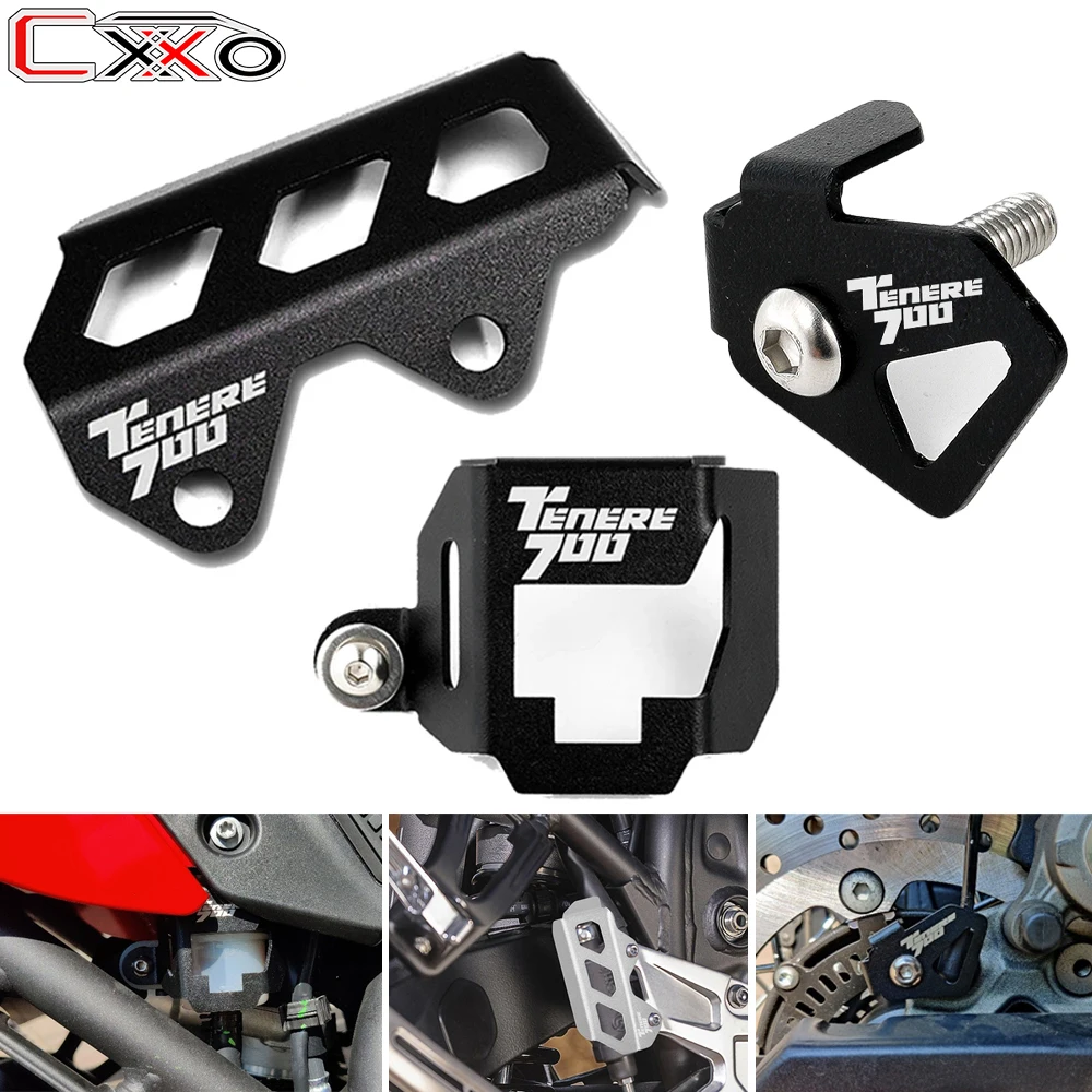 

For YAMAHA TENERE 700 XTZ700 Tenere700 t7 2019-2023 Motorcycle CNC Rear Brake Master Cylinder Guard Cover ABS Sensor Guard