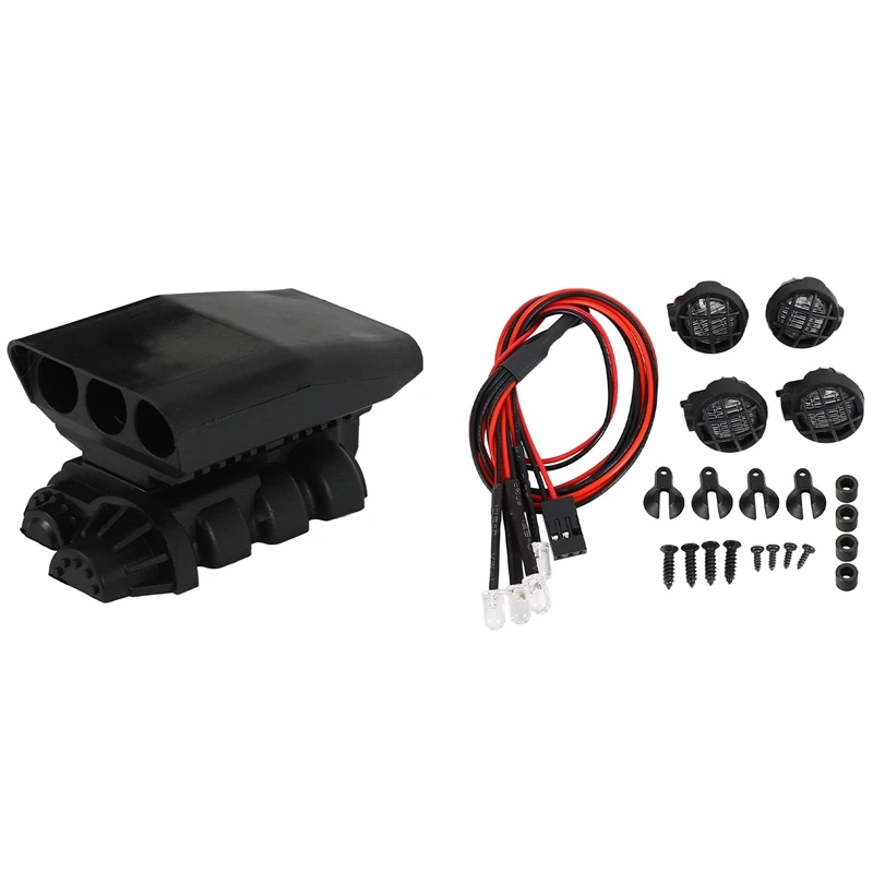 

4 светодиодный т. 16 мм комплект крышек для светодиодного белого света для 1 / 10TRX-4 RC с воздухозаборником двигателя, крышка зарядного устройств...