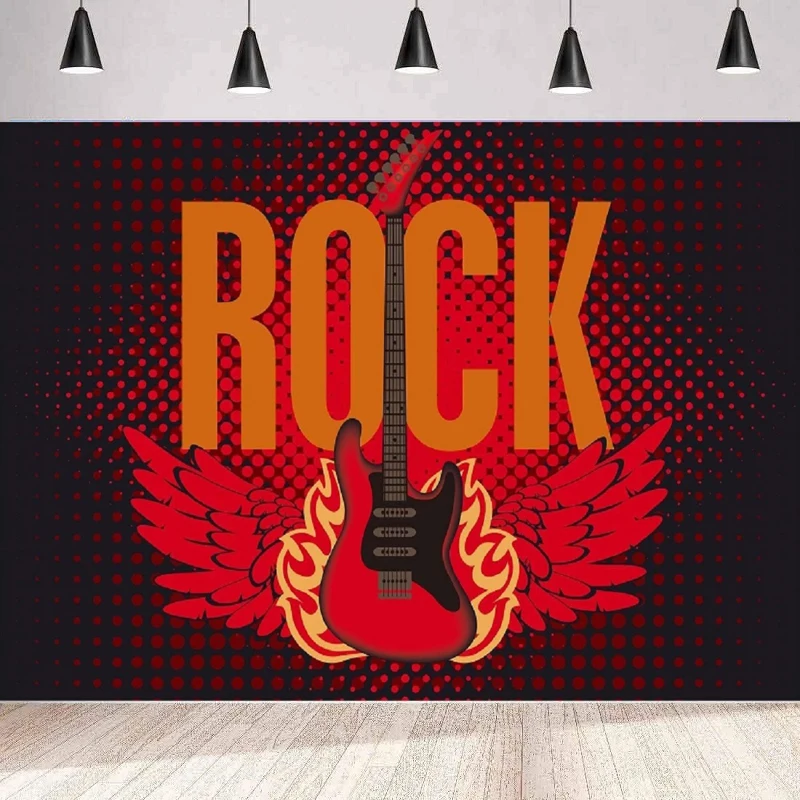 Фон для фотосъемки с изображением рок-звезд