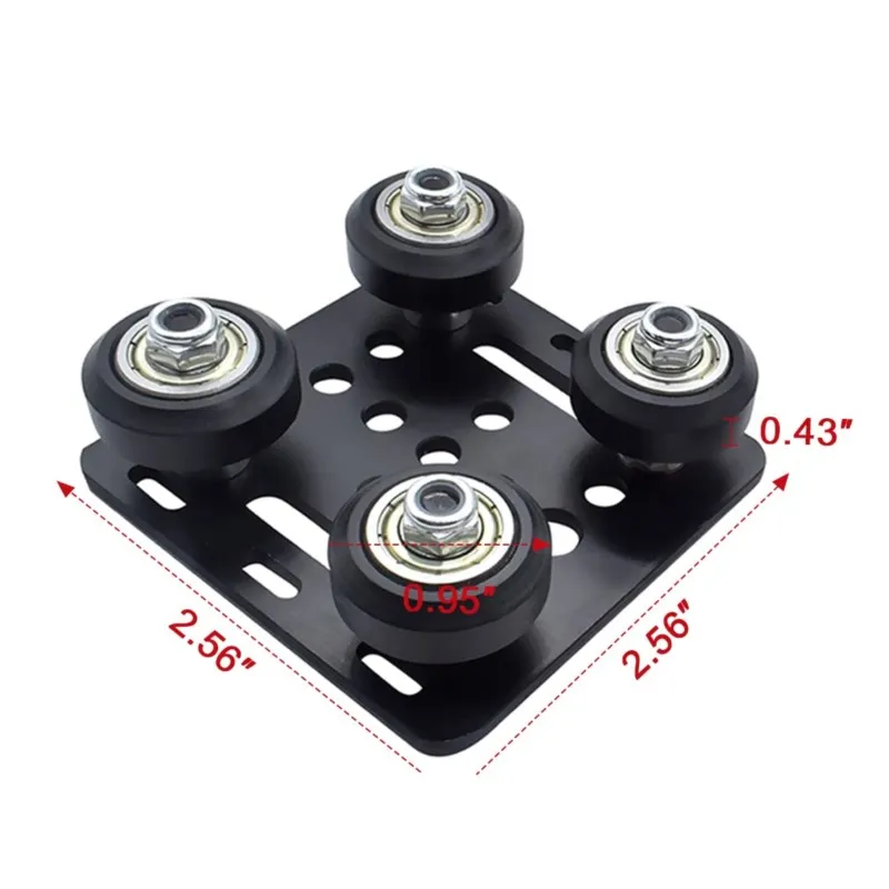 1set 3d Printer Parts Openbuilds V Gantry Plat Set Special Slide Plate Pulley For 2020 /2040 V-slot Aluminum Profiles Wheels |