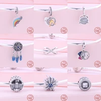 925 sterling silver pet cat and dog pendant unicorn flower family beads fit original brand charms bracelet women diy jewelry