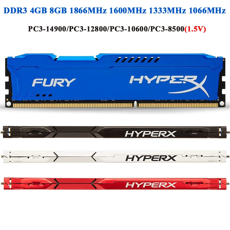 

Memoria RAM DDR3 8GB 4GB 1866MHz 1600MHz 1333MHz 1066MHz Desktop Memory 240Pins PC3-12800 DIMM 1.5V DDR3 RAM For Intel and AMD