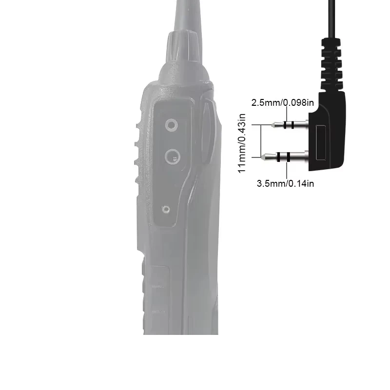 2-контактный K-тип двойной PTT ручной тактический микрофон радиолюбитель рация