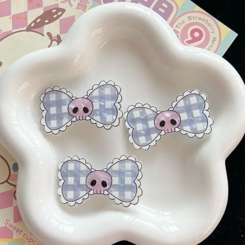 

Cartoon Skull Bowknot Shape Hair Clip Nonslip Hair Barrettes for Hot Girls Cute
