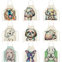 kitchen household apron nordic polyester explosive dog animal series polyester apron adult overalls polyester material apron