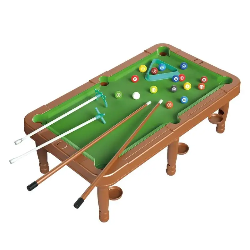 

Billiards Table Miniature Billiards Pool Table Billiard Game Set With Tripod And 4 Cue Sticks For Living Room Bedroom Indoor Use