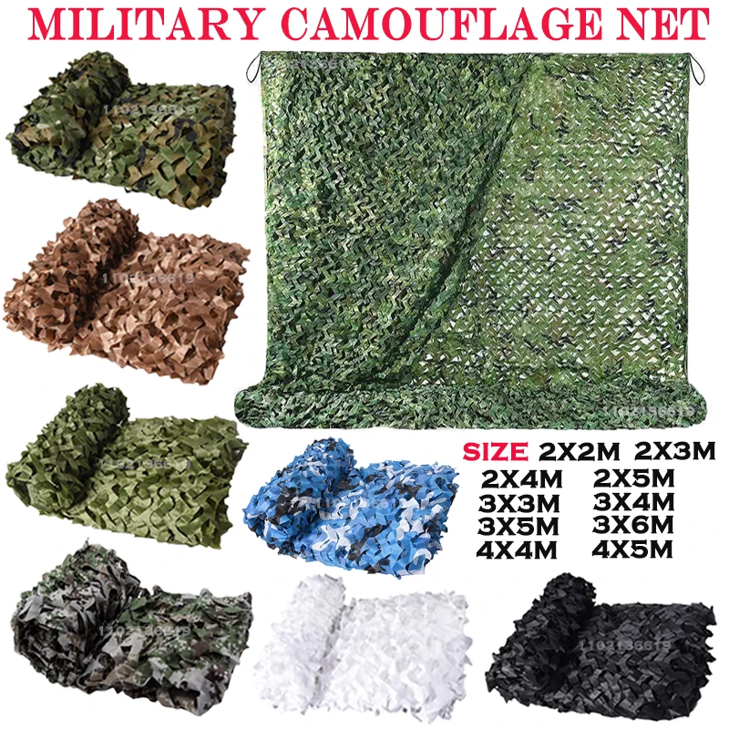 

Military camouflage net hunting camouflage net garden gazebo net car awning white green black jungle desert color 2x2m/4x5m