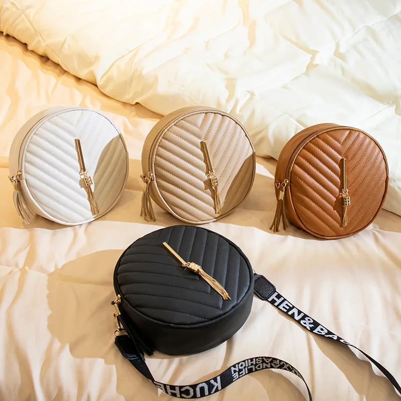 

2023 Small Round Women's Shoulder Bag Crossbody Bag New Design Fashion Women Ladies Shoulder Bag For Girls