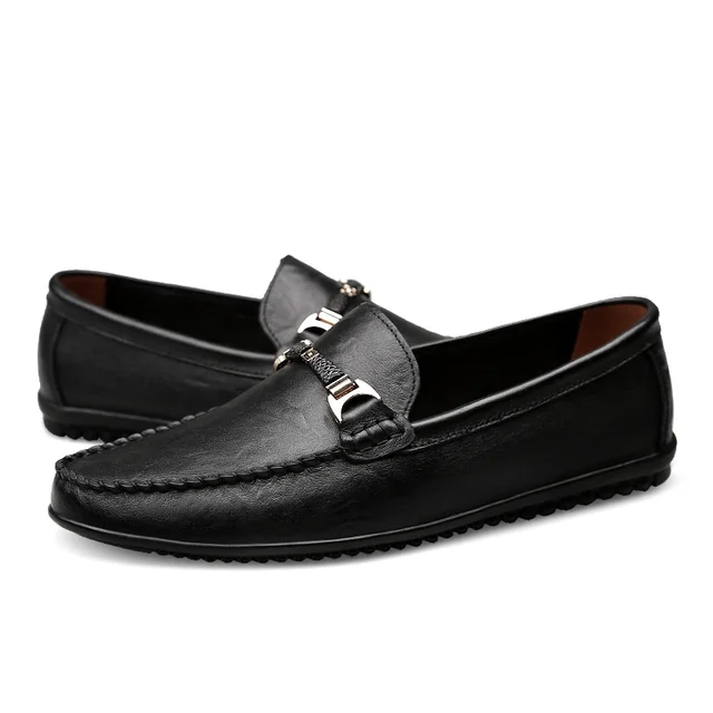 Leather Men Shoes Casual Slip on Formal 