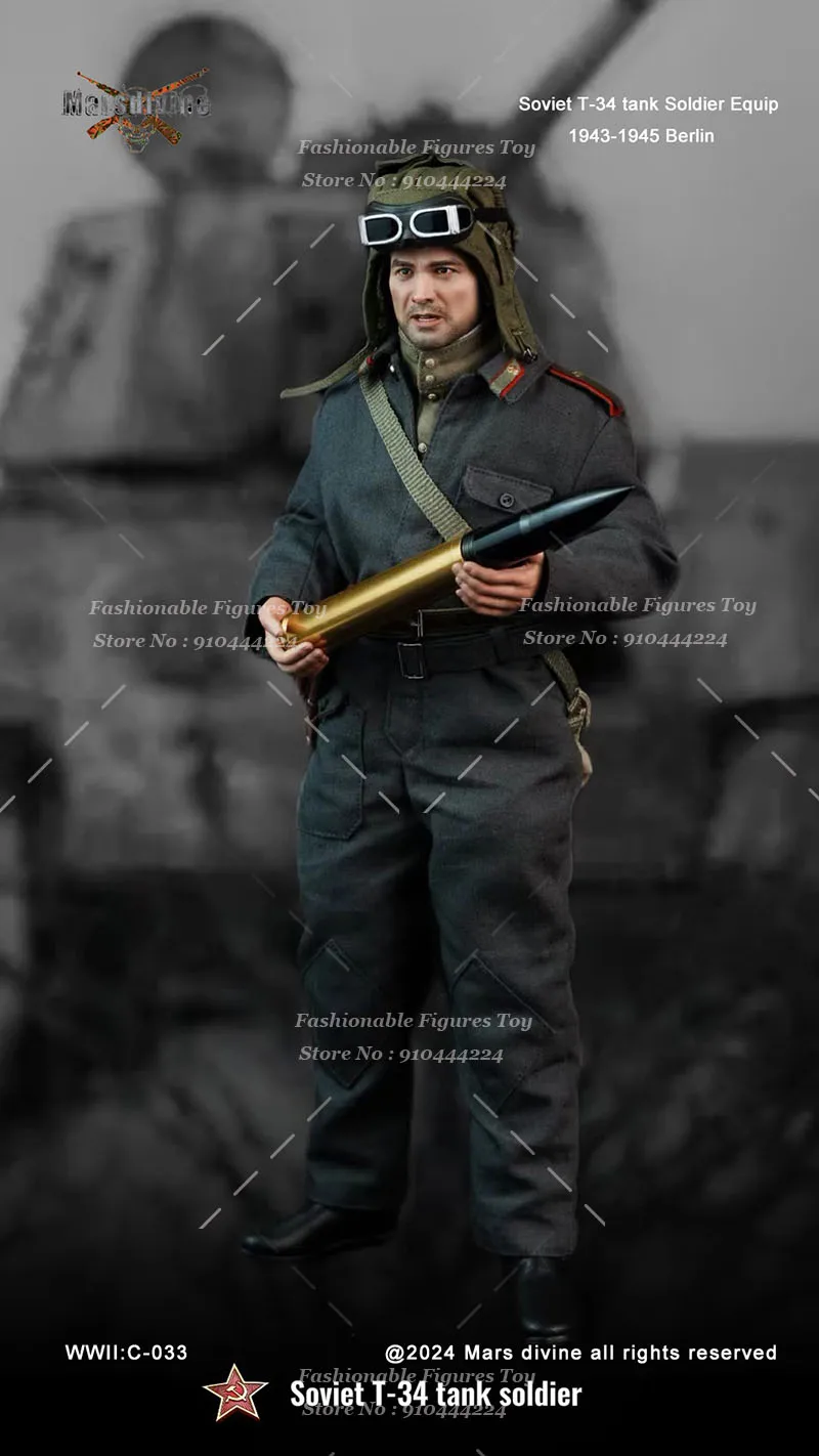 Мужская униформа солдата marsgod 1/6 советский стиль офицер танка 1943-1945 Берлинская