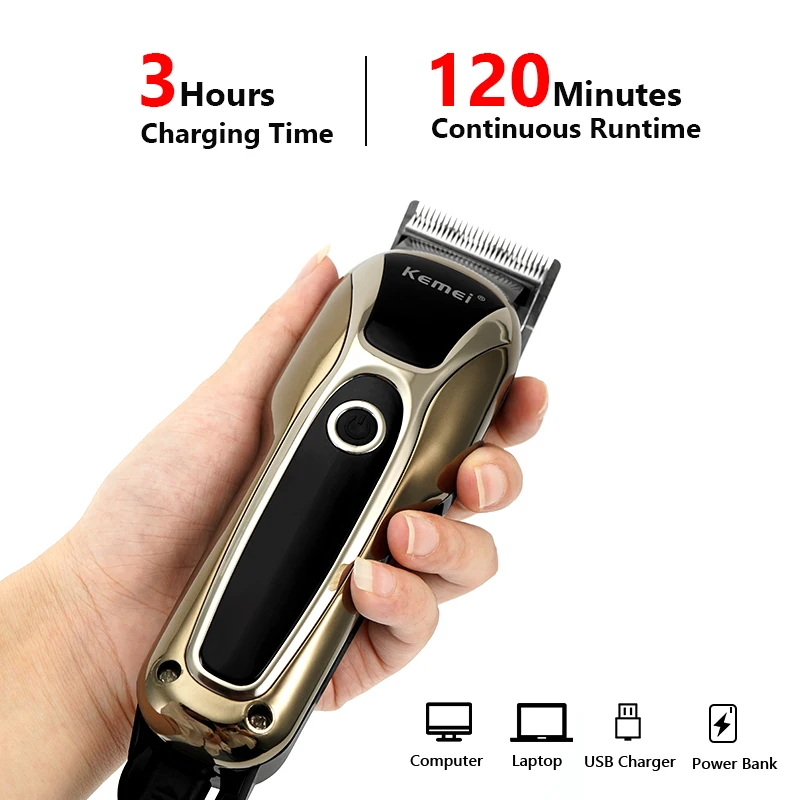 

Hair Trimmer Electric Clipper Professional Shaver Beard Barber Men Hair Cutting Machine for Men Haircut Style Kemei Hair Clipper