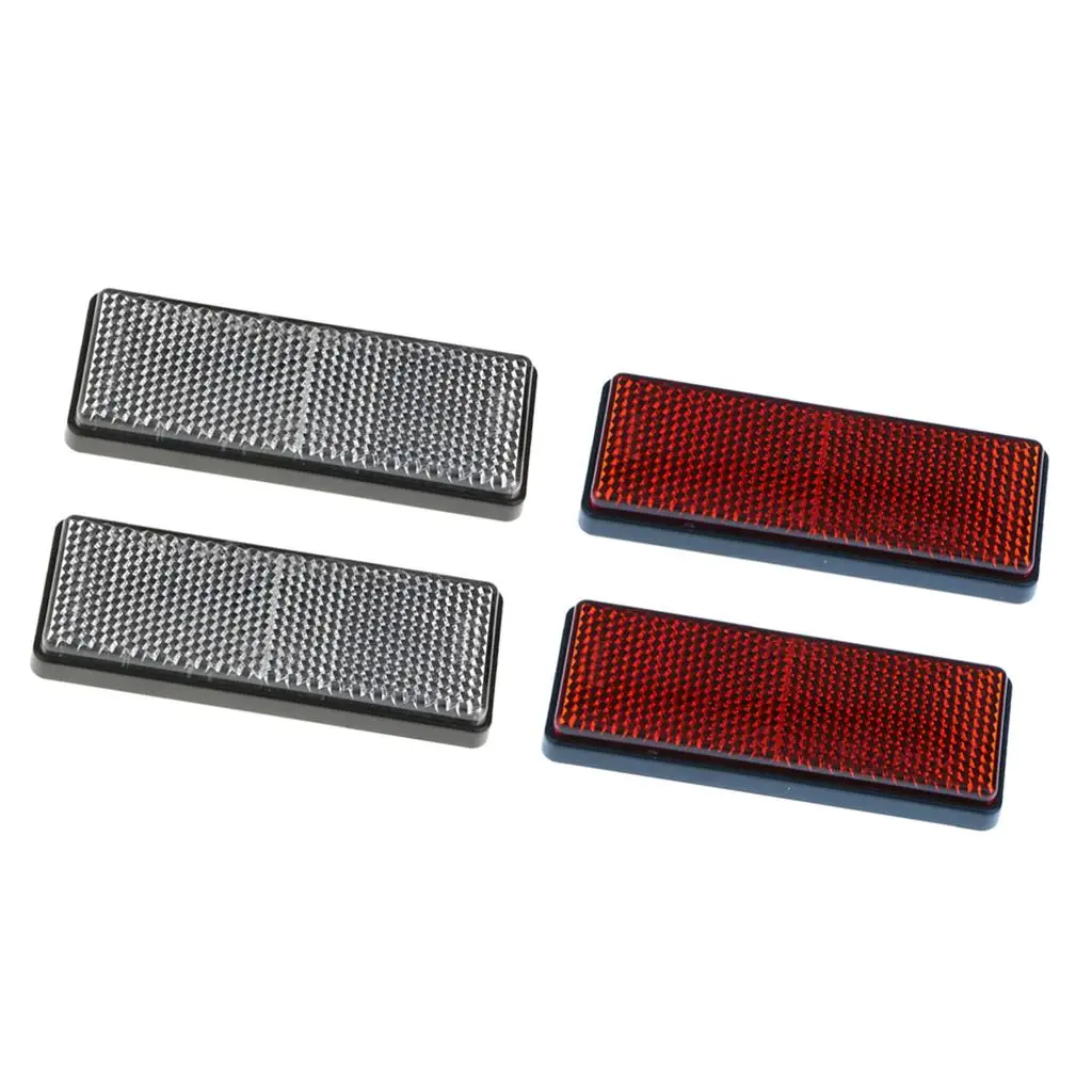 

4Pcs Car Cycle Reflector Light Reflective Strips Stick On Self Adhesive
