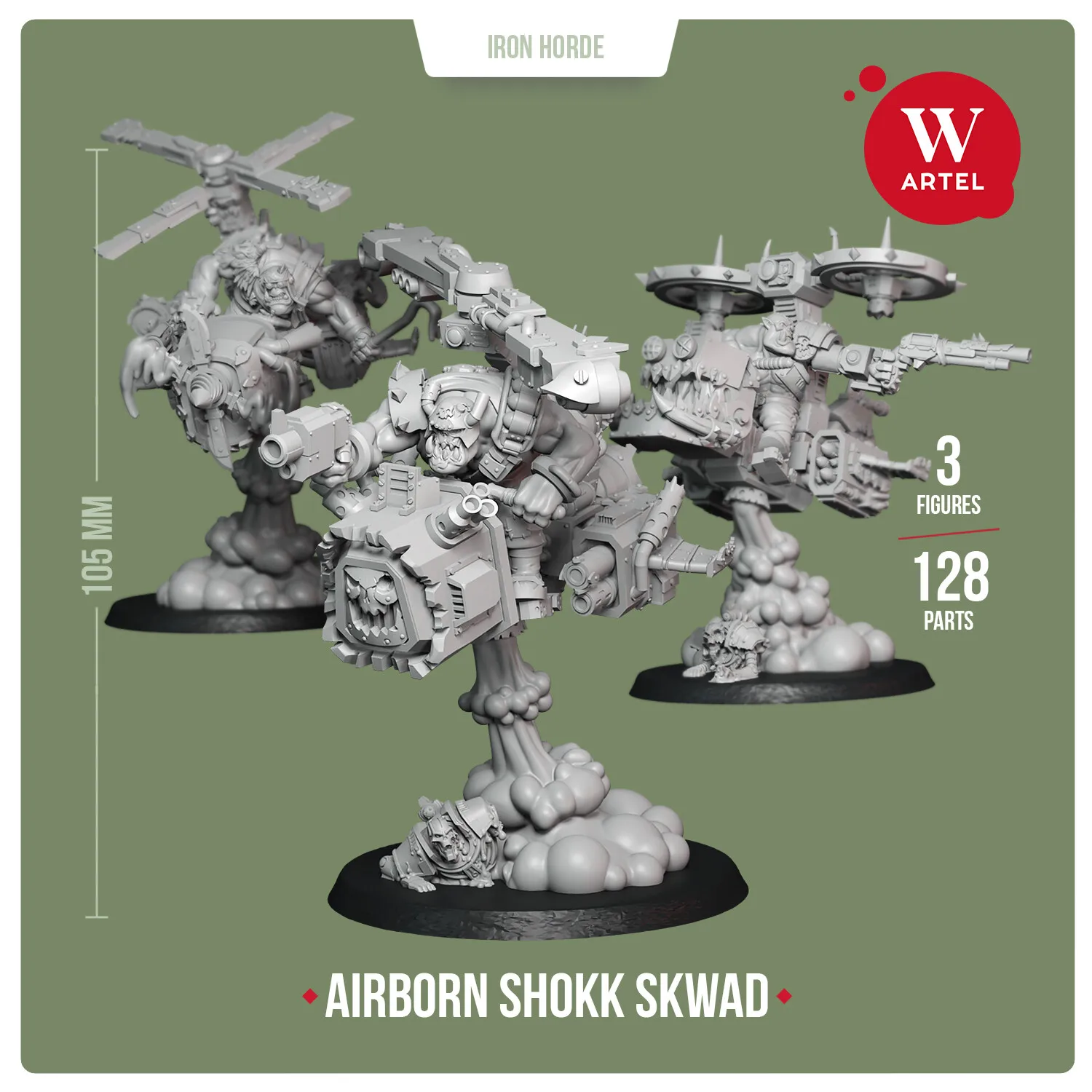 

Unpainted Resin Model Board Game Wargames Garage Kits Miniatures Airborn Shokk Skwad