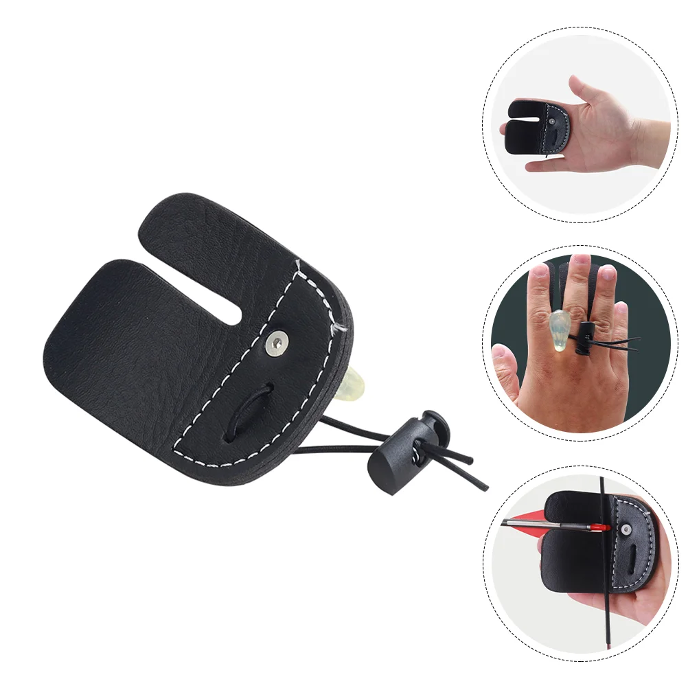 

Finger Archery Guard Protector Bow Thumb Recurve Shooting Practice Saver Fingers Bowstring Ring Gloves Tabs Bows Equipment