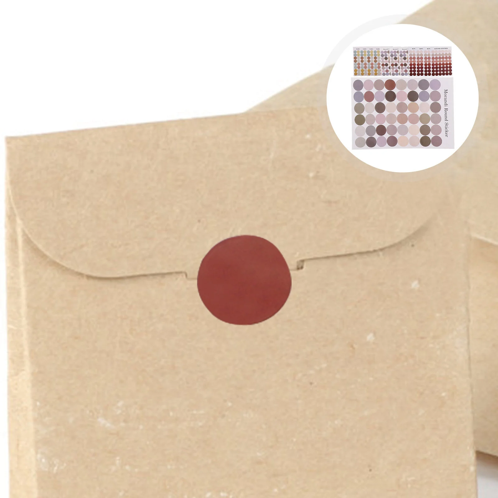 

12 Sheets Morandi Color Stickers Coding Labels Multi-function Scrapbook Accessory Envelope Delicate Paper Portable Dot Supply